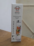 AM3007 Snow Glass Square Water Bottle 750ml Glass Golden Cap / Silver Cap 1 Piece