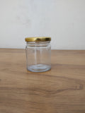 AM3082 Salsa Jar 200ml 8.1X6.7 Glass Jar with Airtight Metal Lid,200ml
