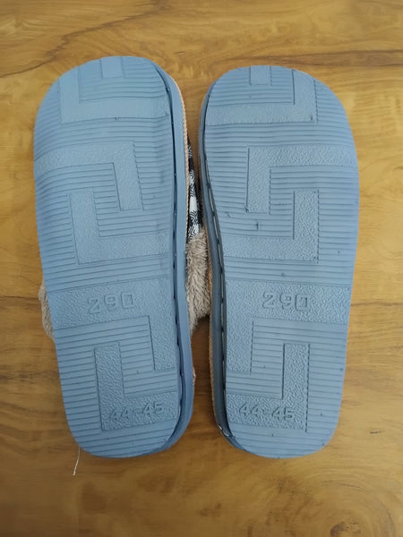 AM2429 Winter Cozy Plaid Slippers Men & Women Size- 44, 45  – Soft, Warm & Stylish -Multicolour
