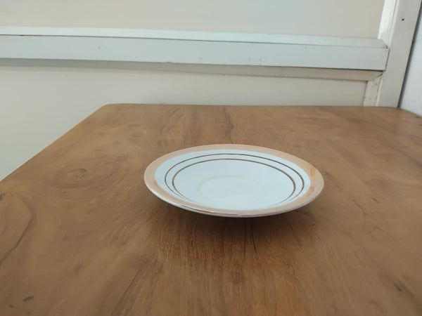 AM3211 Saucer White Gold 14 Cm Elegant Design 1 Piece