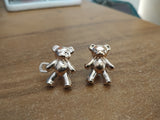 AM3230 Cute Bear Metal Jean Buttons Pins Waist Tightener Clips for Loose Jeans, No-Sew Adjustable Waistband Buckle for Pants, Detachable Bear Design for Women and Skirts Set of 2