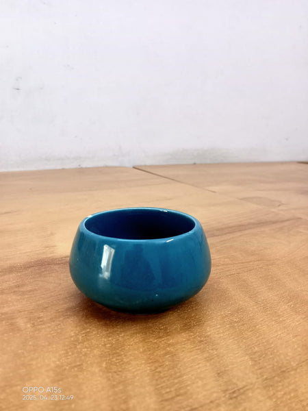 AM5081 Teal Ceramic Chutney Dip Bowls for Serving - 1 Pcs