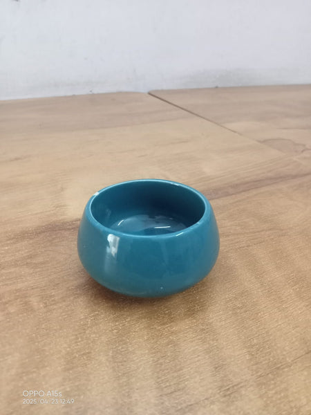 AM5081 Teal Ceramic Chutney Dip Bowls for Serving - 1 Pcs