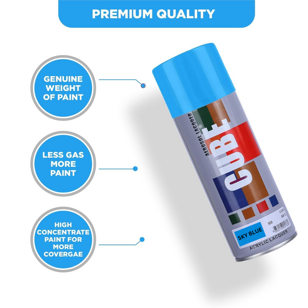 AM5835 Cube Aerosol Acrylic Fast-Drying Spray (Sky Blue Colour) - 1pc