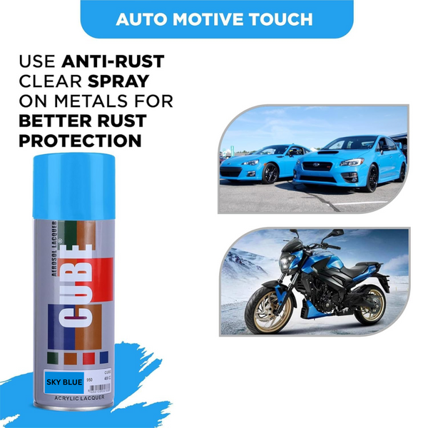 AM5835 Cube Aerosol Acrylic Fast-Drying Spray (Sky Blue Colour) - 1pc