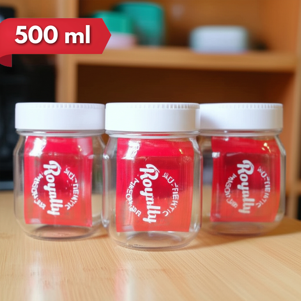 AM5805 Royal ware 500ml Plastic Container Storage Jar (3 pcs) Set For Kitchen