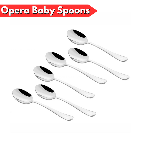 AM5817 PNB Kitchenmate Stainless Steel Opera Baby Spoons - Set of 6