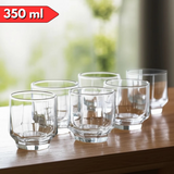 AM5962 Polygonal Crystal Whiskey Scotch Glass Set (350ml)– Pack of 6