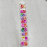 AM1269 Flower Design Hair Styling Claw Clutcher Clips 2 Pcs (Multicolor)