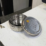 AM5331 Hole Dabba Stainless Steel Coriander Storage Box Medium