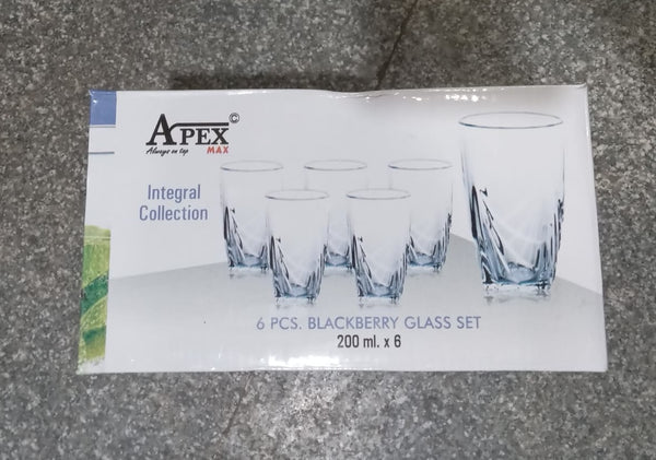 AM0331 Multi Purpose Beverage Tumbler Drinking Glass 6Pcs Set