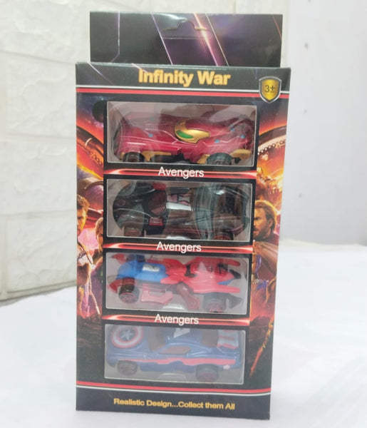 AM5187 Infinity War Alloy Metal Car Set Pack Of 4 (LIMITED EDITION)