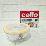 Di0002 Cello Fit & Fresh Clip-O Round Glass Storage Container - 400ml