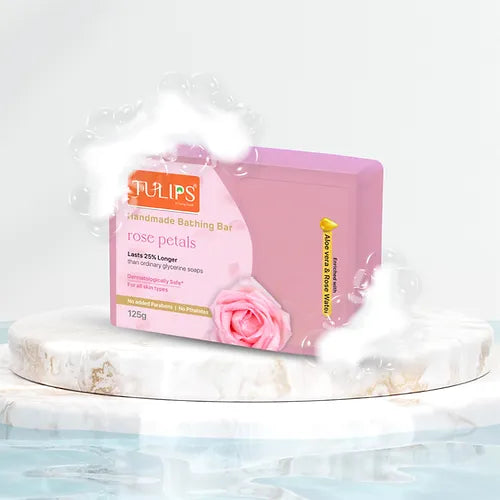 AM2059 Tulip Handmade Soap Rose Petals With Aloevera & Essential Oils