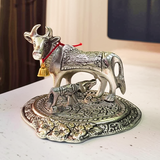 AM5589 Cow with Calf Silver Plated Big