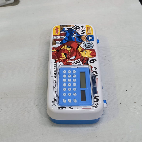 AM5536 Joyful Inbuilt Calculator Avenger Theme  Pencil Box
