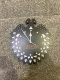 AM0608 Wooden Peacock Shape Wall Clock Round Number MDF design for Home -11.5x11.5