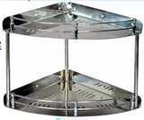 3913  Stainless Steel Multi Purpose Round Double Corner Shelf (9x9 Inches)