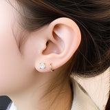 AM5781 - Combo Of 9 Multidesign Earrings Gold Platted Stud Earrings For Women And Girls
