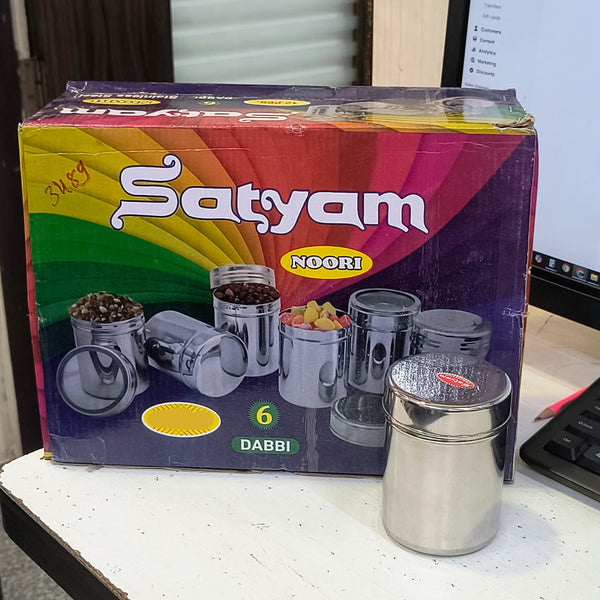 AM5326 Satyam Noori Dabbi Stainless Steel Containers For Storage Big