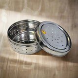 AM5332 Hole Dabba Stainless Steel Coriander Storage Box BIg