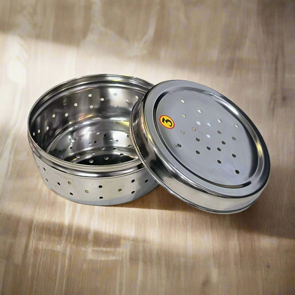 AM5332 Hole Dabba Stainless Steel Coriander Storage Box BIg