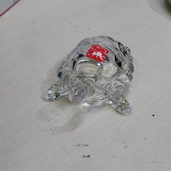 AM5388 Crystal Transparent Glass Tortoise Showpiece (Crystal - White)