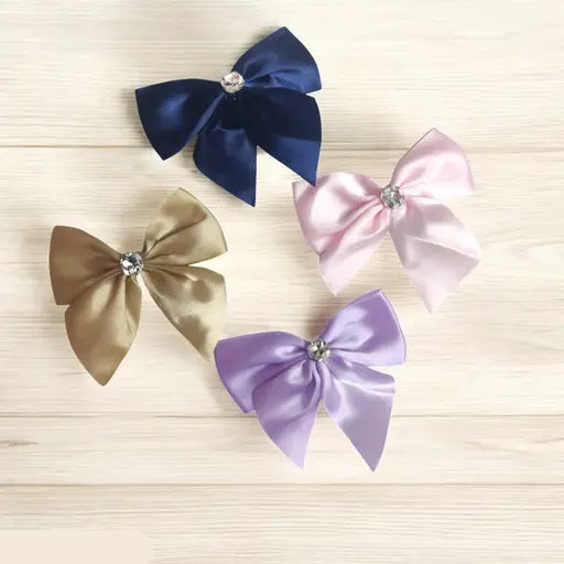AM1277 BIG Bow Dimond Elastic Hair Band ,Hair Band for Girls, Women's and Kids Baby Toddlers 1pc