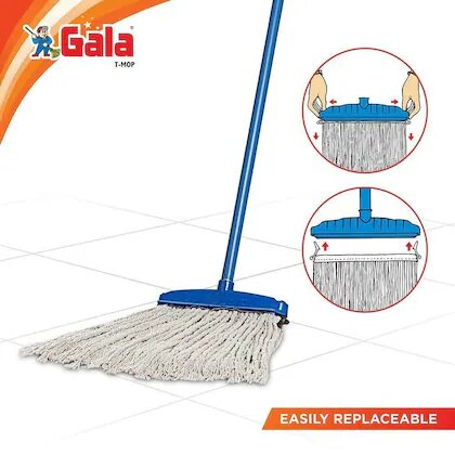 AM2501 Gala T Mop Cotton Easy to cleaning Used for wet floor cleaning or moping 1 Pcs