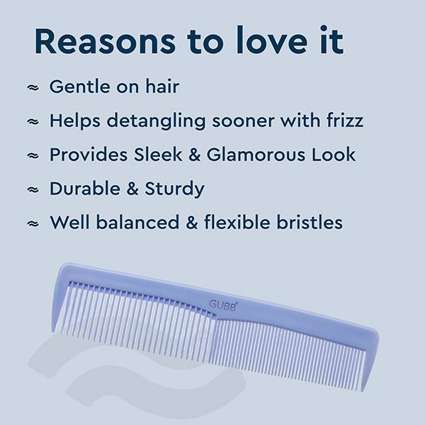 AM2051 Gubb All Purpose Hair Comb Santorini Hues Round Teeth