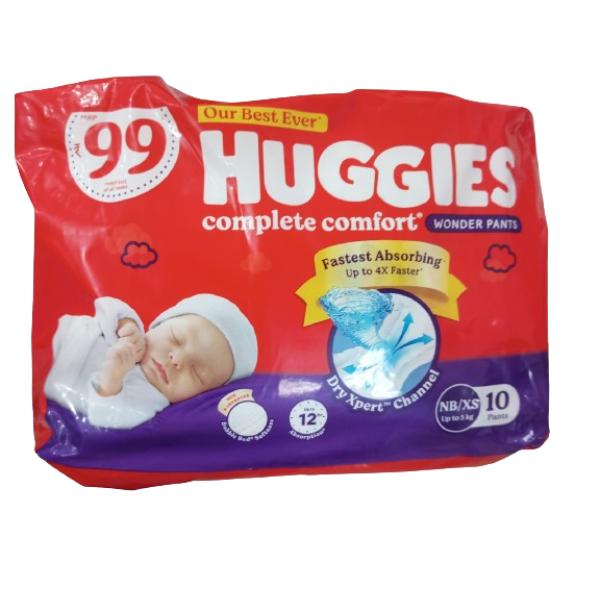 AM2018 Huggies Dry Pants Complete Comfort NB/XS (5 kg) Pack Of 10