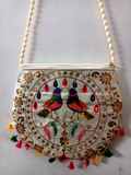 3898 11inch Hand Crafted Embroidered Shoulder Bag, Traditional Bag, Gifting, Women beautiful Shoulder bags, Handbag for girls, Stylish bag