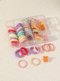 AM1003 1 Box, Cute Colorful Hair Tie Hair Accessories for Baby Girls & Little Girls