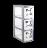 AM3943 Joyful Tower 3 Slim Plastic Modular Drawer