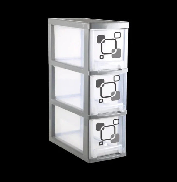 AM3943 Joyful Tower 3 Slim Plastic Modular Drawer