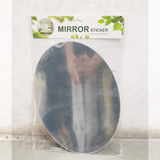 3111 Oval Shape Adhesive Mirror Sticker -(Size-30cm x 40cm) For Wall ,On Tiles, Bathroom, Bedroom, Living Roomm Basin Stickers Unbreakable Plastic