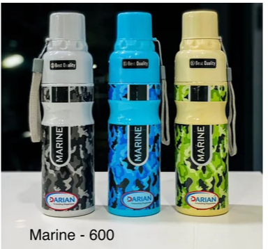 3074 Marine Plastic multicolour Water Bottle 600ml