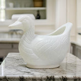 AM0854 White Duck Flower Plastic Pot, Home,Gardening decoret