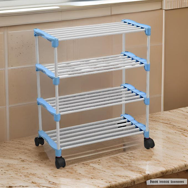AM0828 Steel Trendy Cloth Shoe Rack with 4 Shelves Shoes Stand (24" Shelf 4)