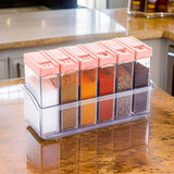 0122 Plastic Spice Jars (6 pcs, 14x22x8cm, Multicolour)