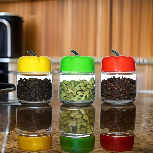 AM2520 Yera Sweet Pepper JR275 Jar With Lid 280ml Jar Set of 3 Pcs