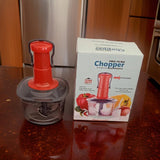 5790 Manual Food Chopper (650ml): 3 Stainless Steel Blades, Locking System, Anti-Slip Base