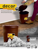 3636 Brown Plastic Pedal Dustbin, For Home- 8 Ltr