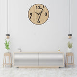AM0605 Wooden Round Shape  Wall Clock Round Number MDF design for Home -11.5x11.5