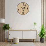 AM0605 Wooden Round Shape  Wall Clock Round Number MDF design for Home -11.5x11.5