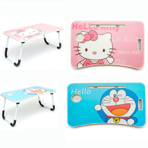 AM5052 Foldable Laptop Study Table with Cup Holder Multipurpose Bed Writing Desk Table for Home School Students (Multicolor)