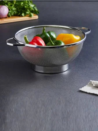 AM3575 Colander Basket With Handle 25cm Stainless Steel Basket 1 Pcs