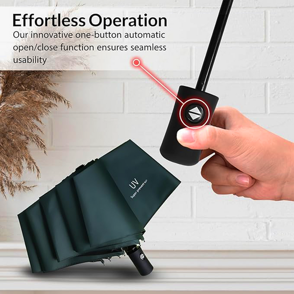 AM5757 UV Automatic Foldable Umbrella , Automatic Open-Close Function – For Rainy Day