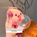 AM5587 Cute Bear Bubble Squeeze KeyChain
