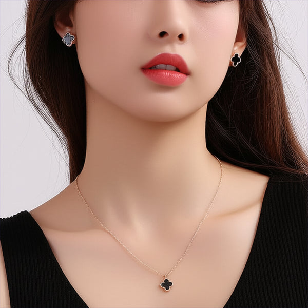 AM5773 Gold-Plated Jewellery - Set Of 5 Earrings pair ,Chain Pendant Necklace for Women & Girls